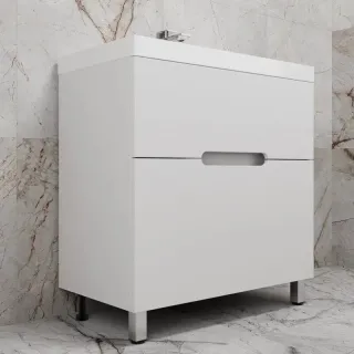 Напольная тумба под раковину Style Line Матис ЛС-00002443 80 см белый матовый